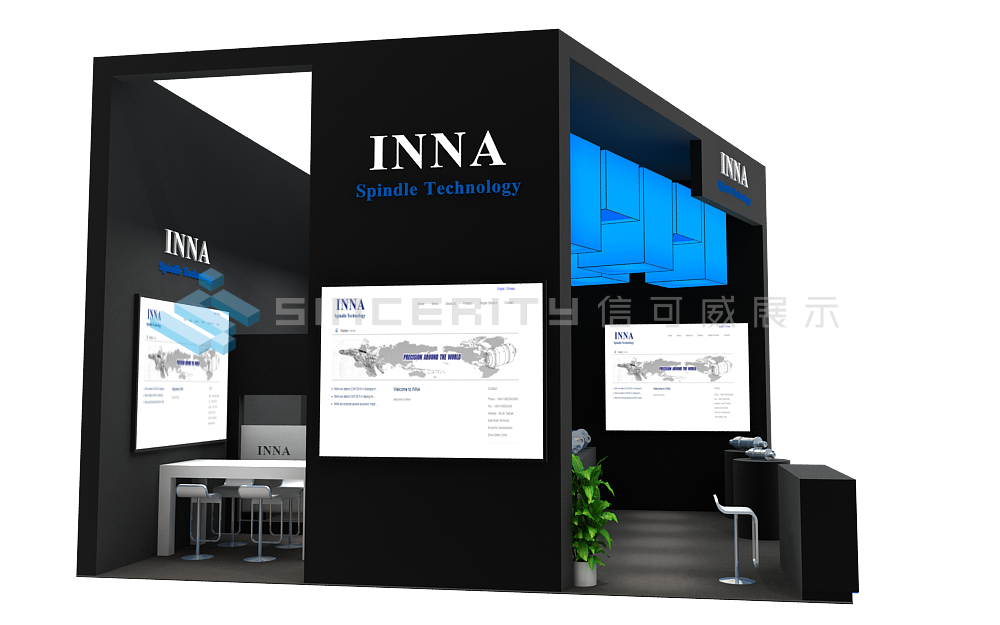 英納國際貿易(大連)有限公司展臺設計效果圖 英納國際貿易(大連)有限公司展臺設計效果圖