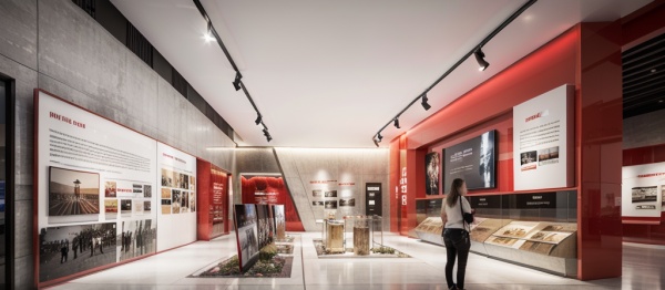 高級(jí)感紅色展廳文化墻需要注意的8個(gè)要點(diǎn)