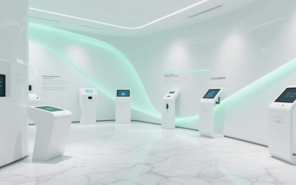 科技感白藍展廳設計