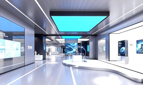 極簡科技風(fēng)展廳解碼未來企業(yè)的空間語言