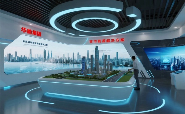 華能環保科技展廳里能摸到風、看到魚，還能穿越到 2050