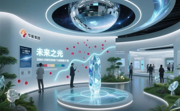 華能環?？萍颊箯d里能摸到風、看到魚，還能穿越到 2050