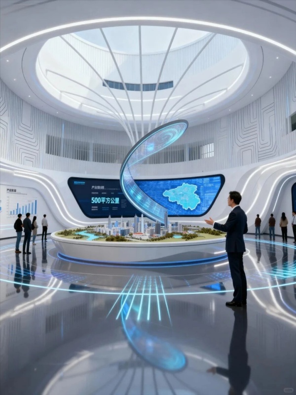 開放式·數(shù)字經(jīng)濟(jì)科技展館展廳設(shè)計分享